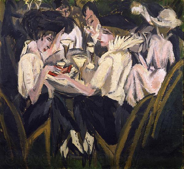 Ernst Ludwig Kirchner Im CafEgarten Norge oil painting art